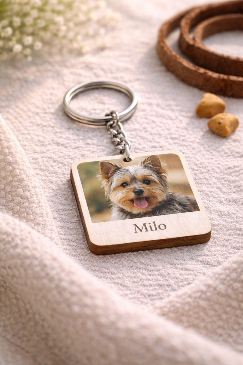 Schlüsselanhänger quadratisch